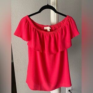 Michael Michael Kors Off-Shoulder Ruffle Top -Size M NEW